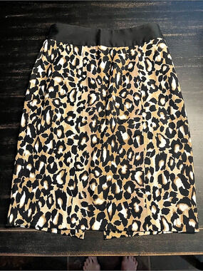 Leopard Print Mini pencil Skirt size 2